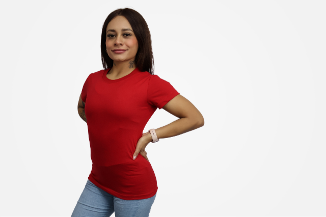 playera cuello redondo mujer algodon